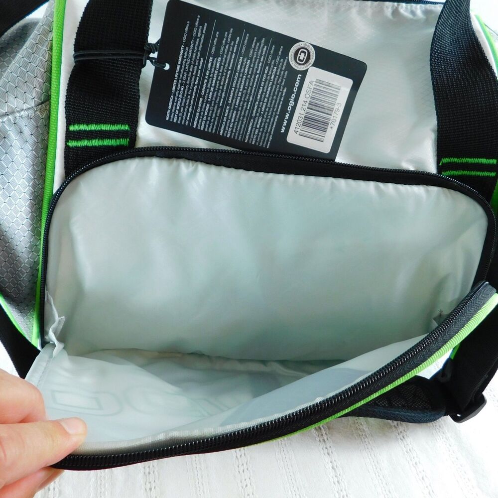 OGIO Endurance 1.0 White Silver Sport Gym Water Resistant Duffel Bag Golf NWT - Picture 7 of 12